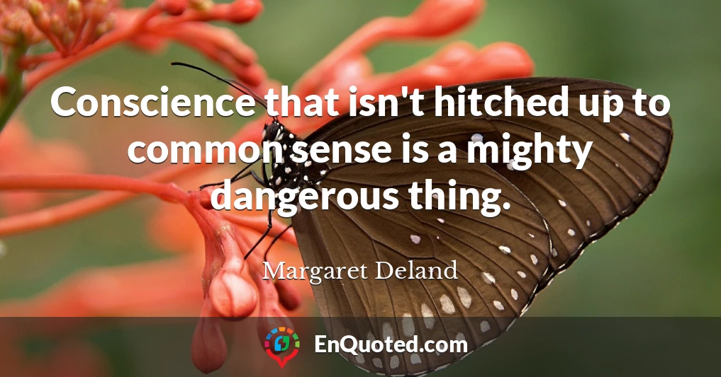 Conscience that isn't hitched up to common sense is a mighty dangerous thing.