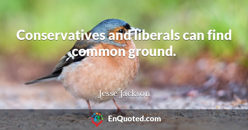 Conservatives and liberals can find common ground.