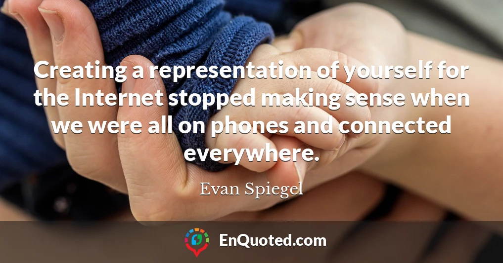Creating a representation of yourself for the Internet stopped making sense when we were all on phones and connected everywhere.