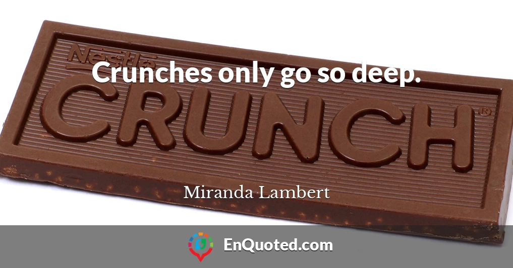 Crunches only go so deep.