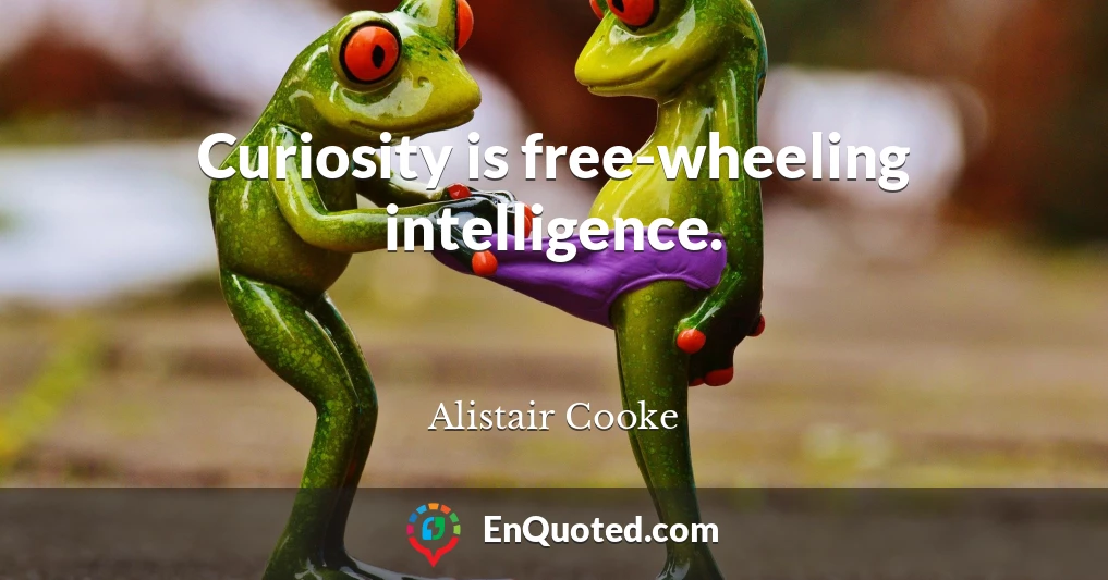 Curiosity is free-wheeling intelligence.
