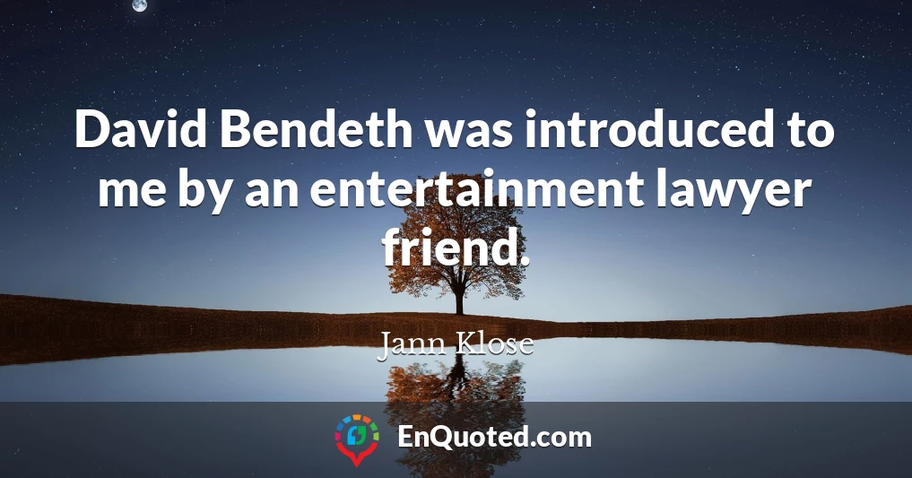 David Bendeth was introduced to me by an entertainment lawyer friend.