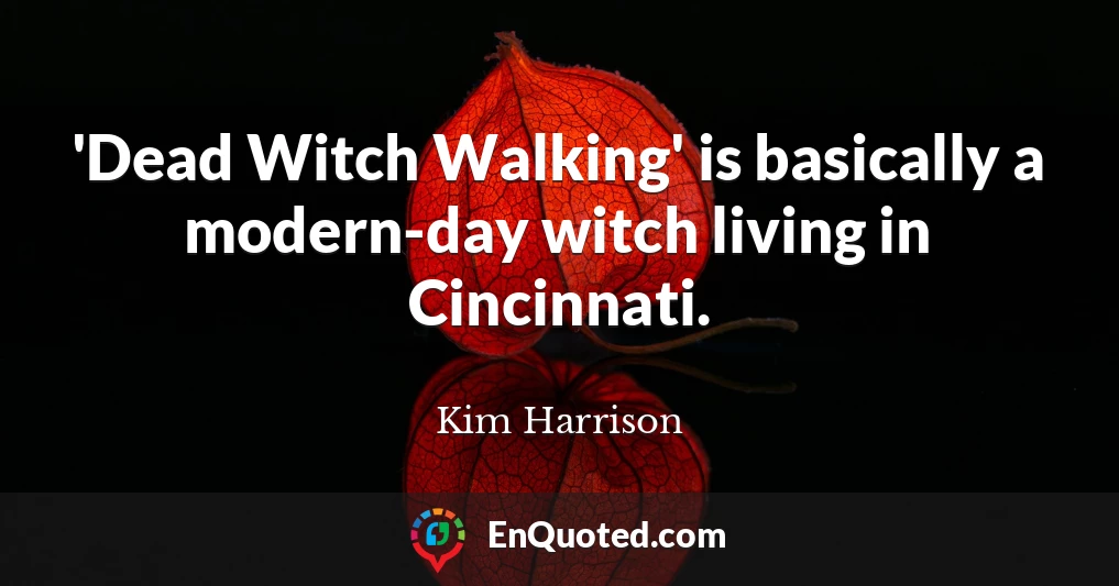 'Dead Witch Walking' is basically a modern-day witch living in Cincinnati.