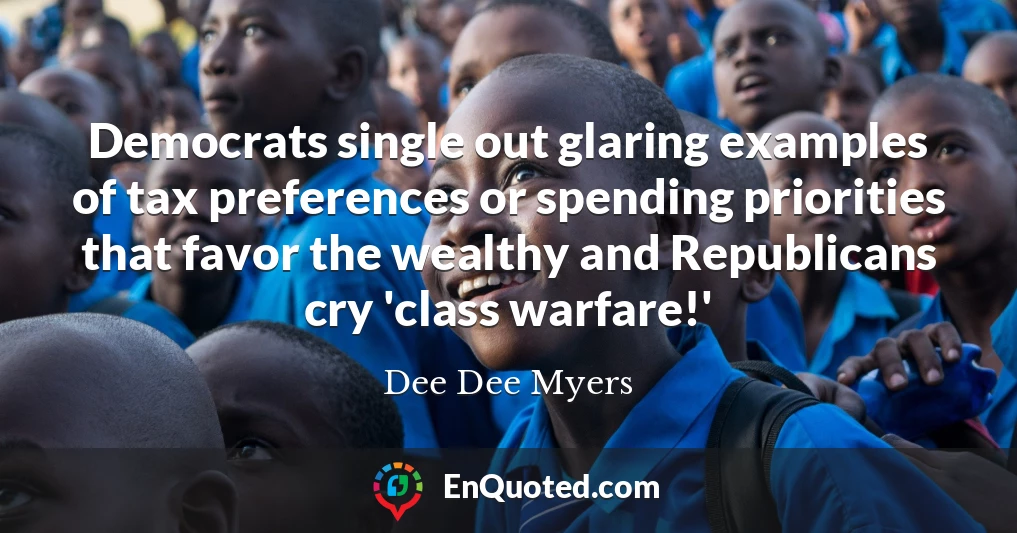 Democrats single out glaring examples of tax preferences or spending priorities that favor the wealthy and Republicans cry 'class warfare!'