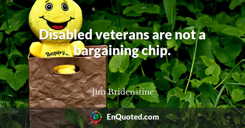 Disabled veterans are not a bargaining chip.