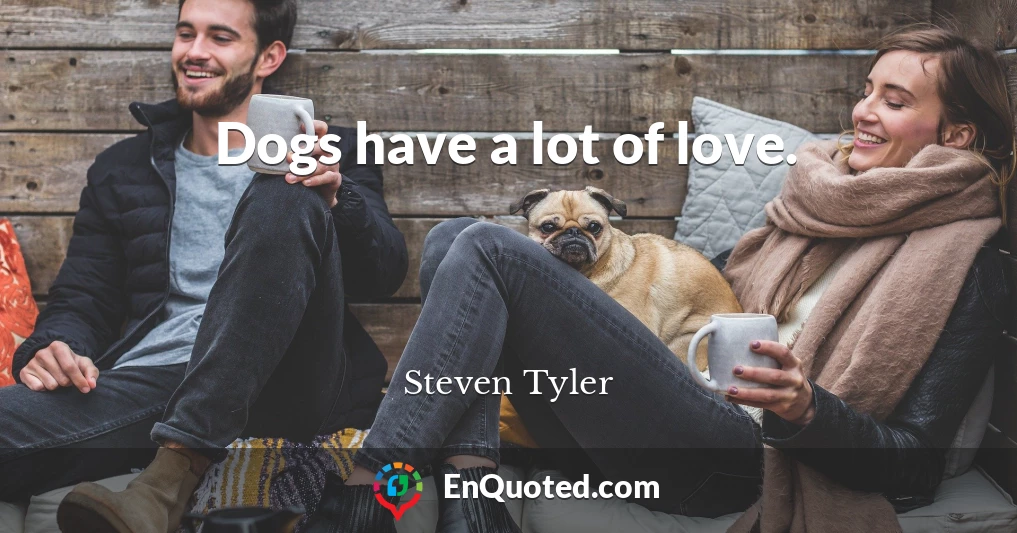 Dogs have a lot of love.