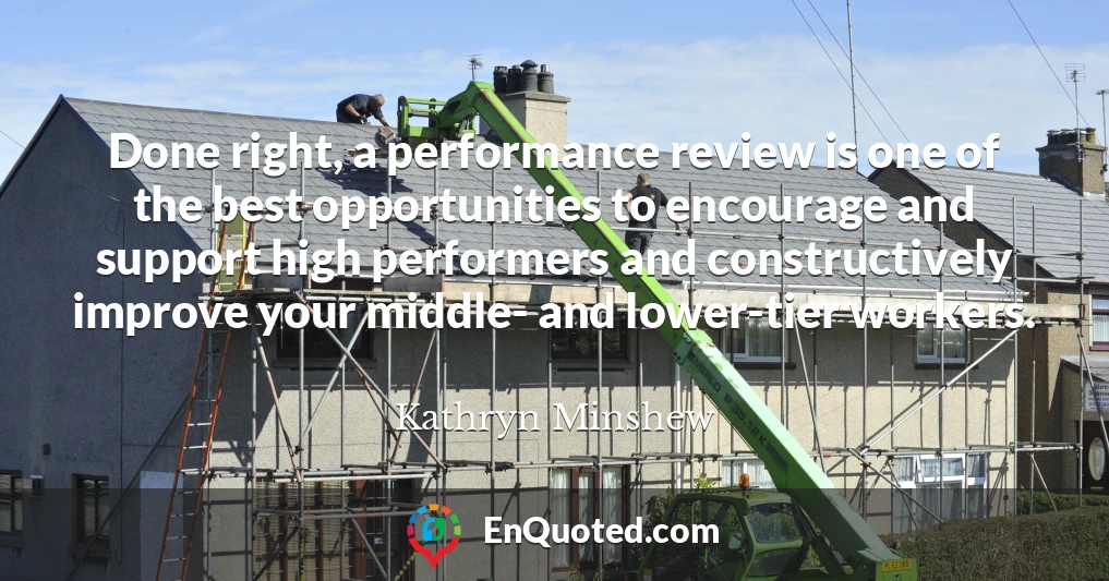 Done right, a performance review is one of the best opportunities to encourage and support high performers and constructively improve your middle- and lower-tier workers.