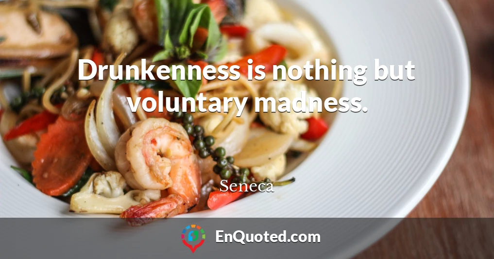 Drunkenness is nothing but voluntary madness.