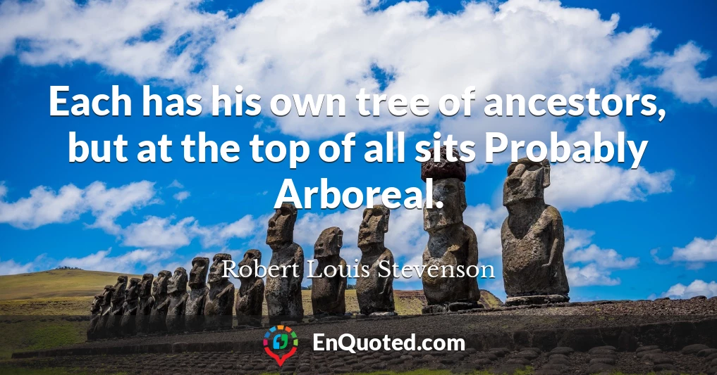 Each has his own tree of ancestors, but at the top of all sits Probably Arboreal.