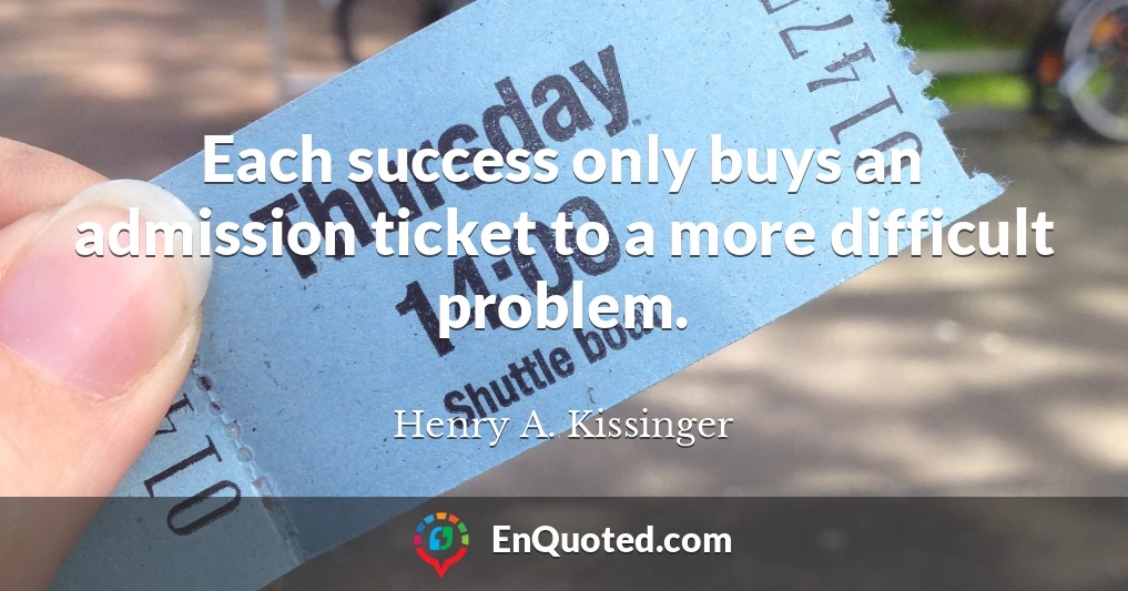 Each success only buys an admission ticket to a more difficult problem.