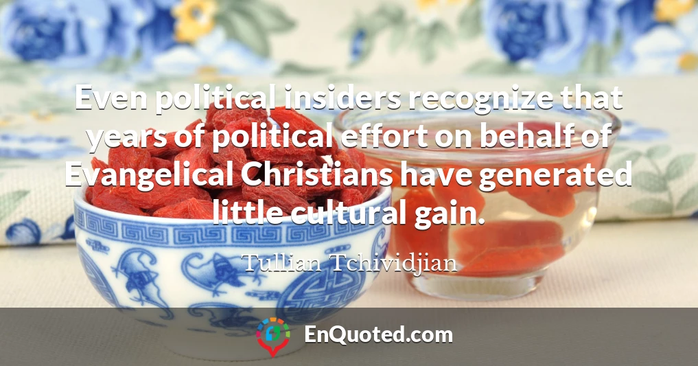 Even political insiders recognize that years of political effort on behalf of Evangelical Christians have generated little cultural gain.