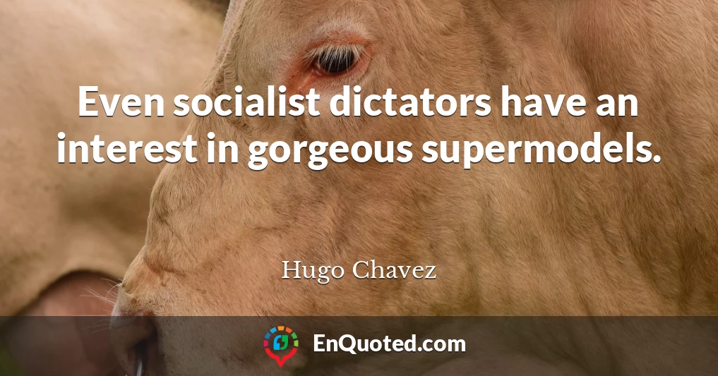 Even socialist dictators have an interest in gorgeous supermodels.