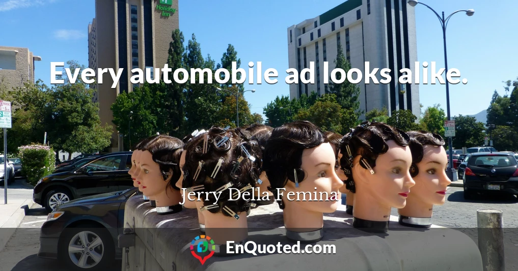 Every automobile ad looks alike.
