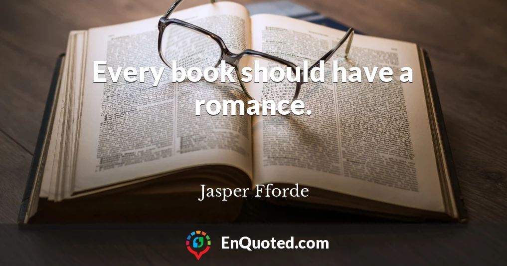 Every book should have a romance.