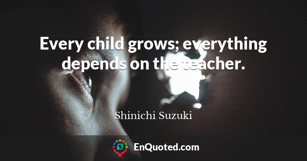 Every child grows; everything depends on the teacher.