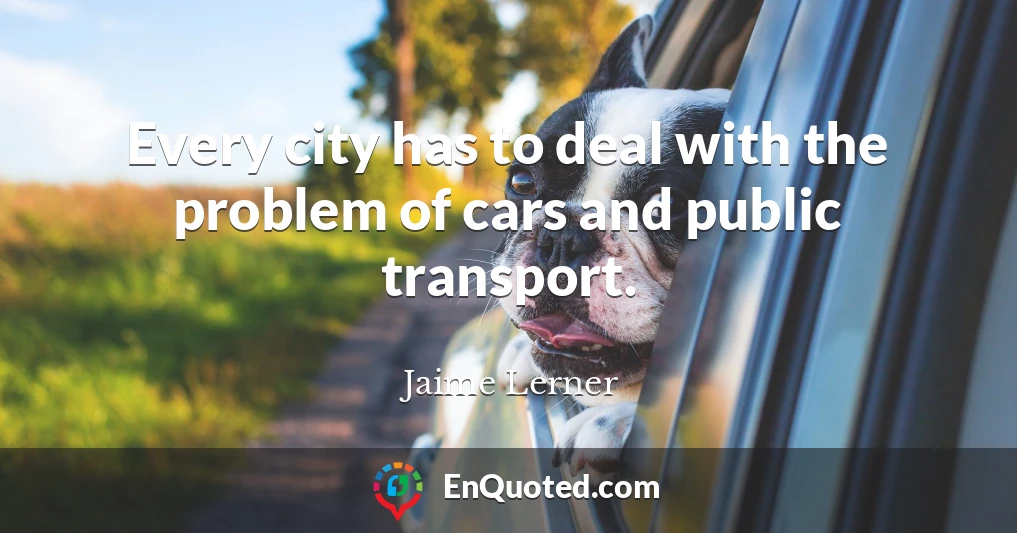 Every city has to deal with the problem of cars and public transport.