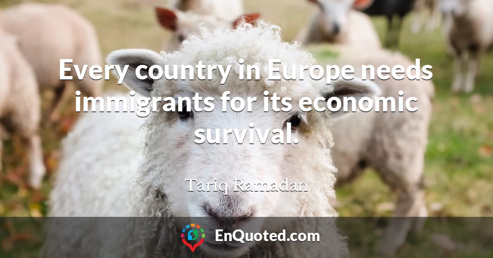 Every country in Europe needs immigrants for its economic survival.