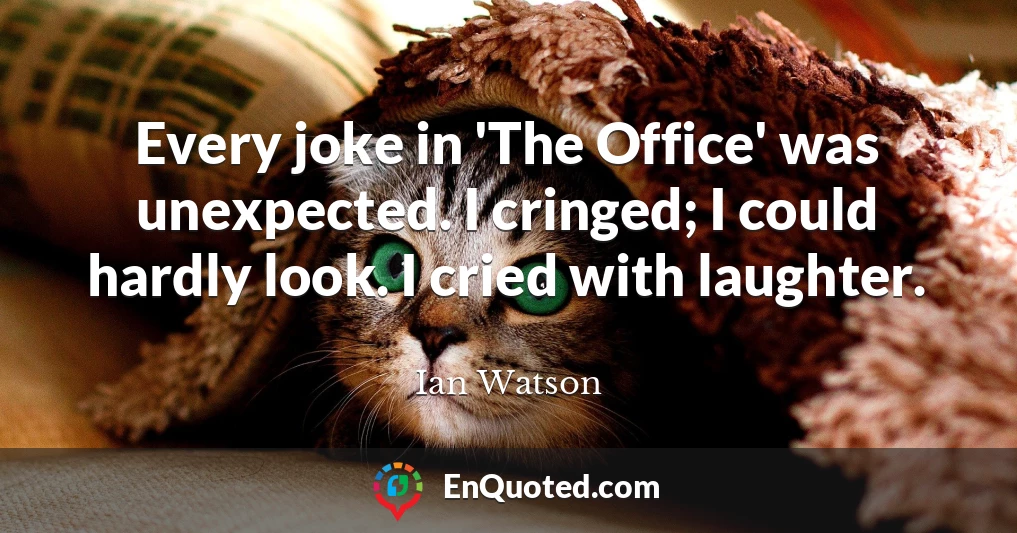 Every joke in 'The Office' was unexpected. I cringed; I could hardly look. I cried with laughter.