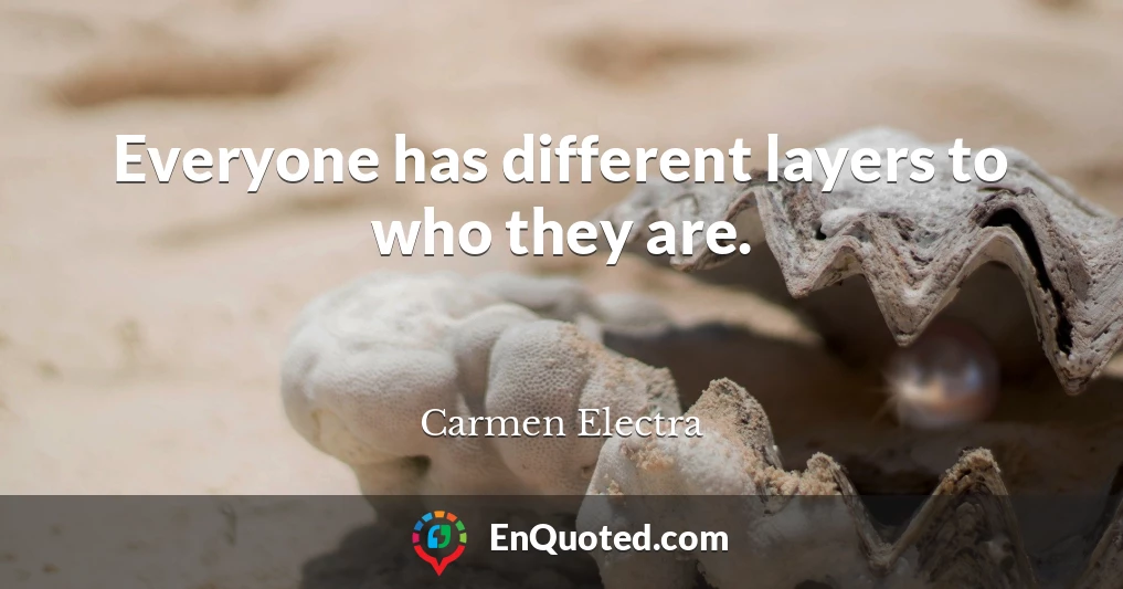 Everyone has different layers to who they are.