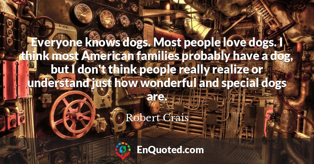 Everyone knows dogs. Most people love dogs. I think most American families probably have a dog, but I don't think people really realize or understand just how wonderful and special dogs are.
