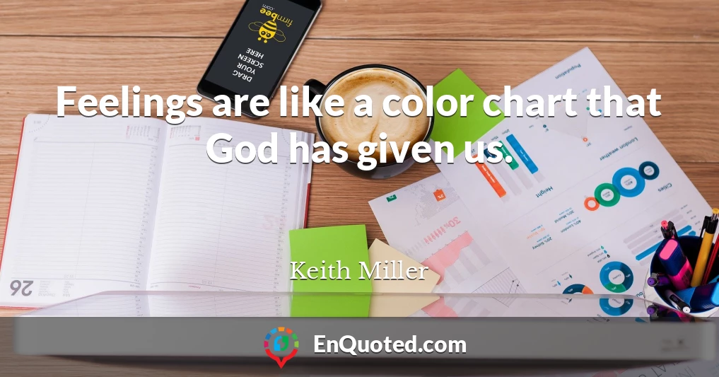 Feelings are like a color chart that God has given us.