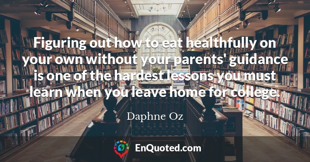 Figuring out how to eat healthfully on your own without your parents' guidance is one of the hardest lessons you must learn when you leave home for college.