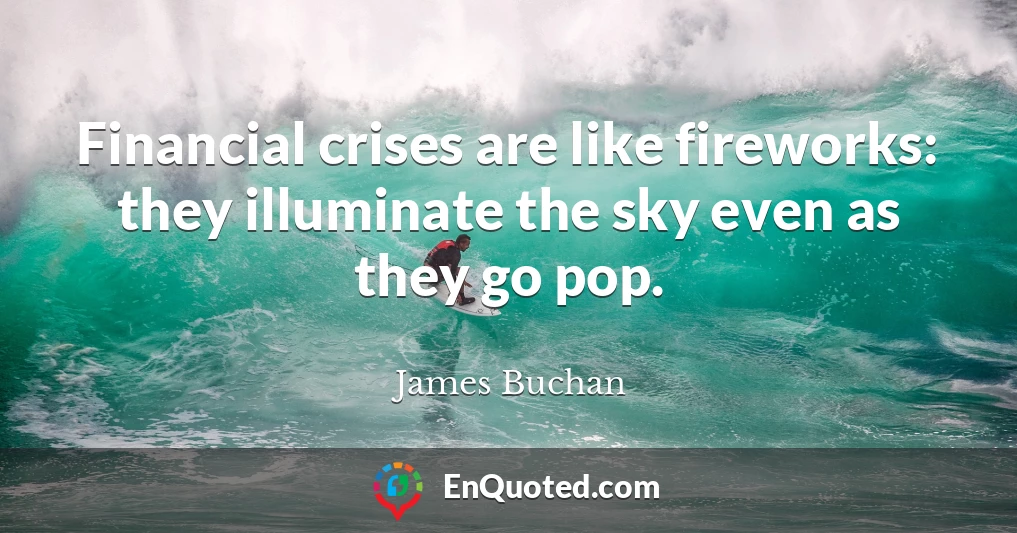 Financial crises are like fireworks: they illuminate the sky even as they go pop.