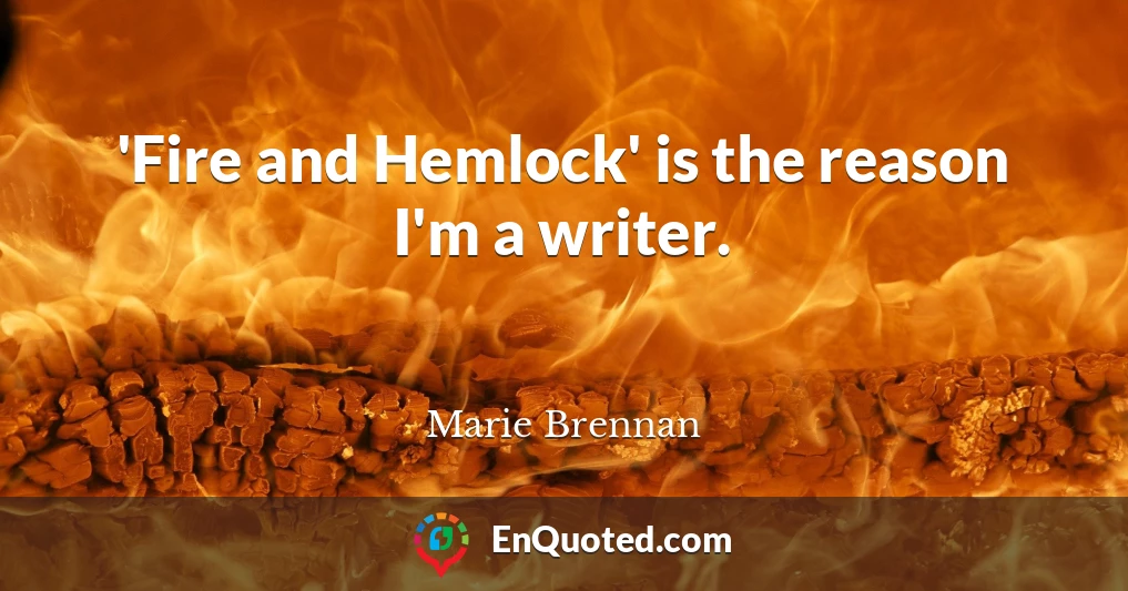 'Fire and Hemlock' is the reason I'm a writer.