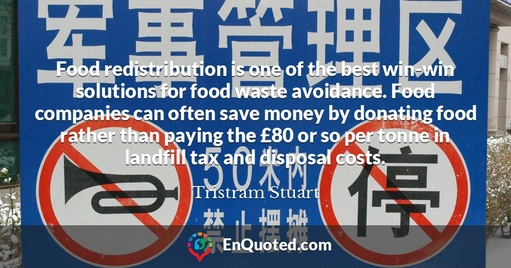 Food redistribution is one of the best win-win solutions for food waste avoidance. Food companies can often save money by donating food rather than paying the £80 or so per tonne in landfill tax and disposal costs.