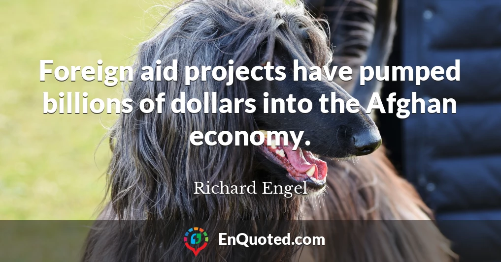 Foreign aid projects have pumped billions of dollars into the Afghan economy.