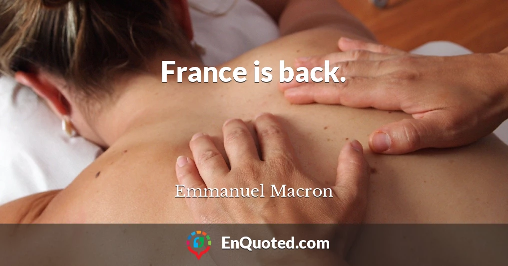 France is back.