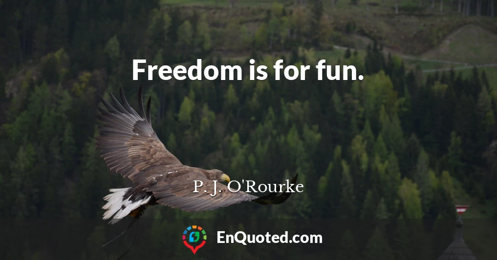 Freedom is for fun.