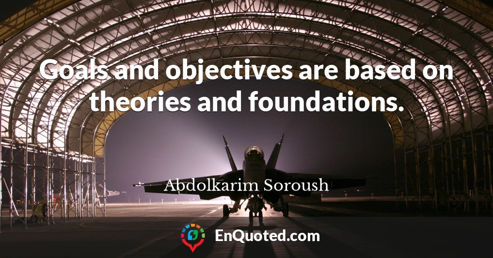 Goals and objectives are based on theories and foundations.