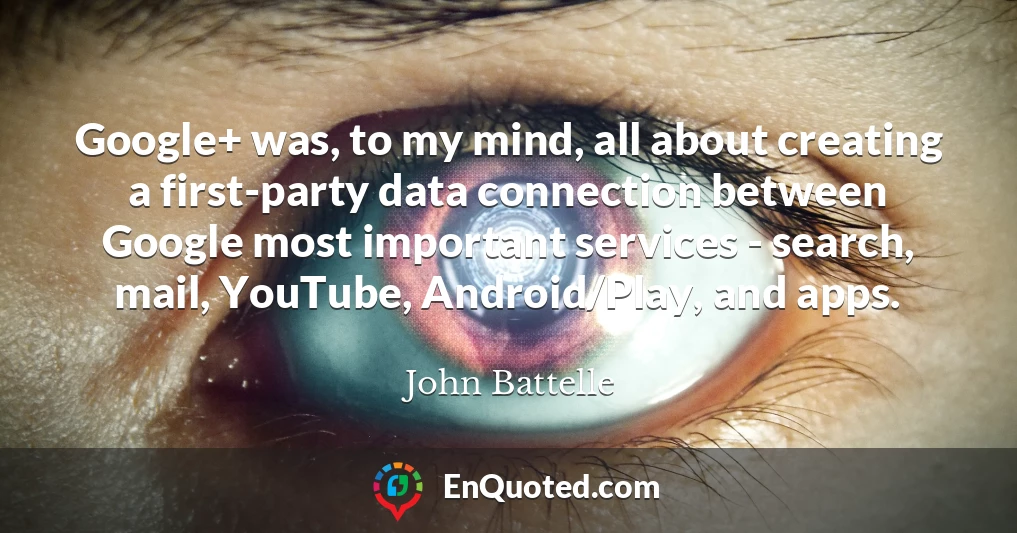 Google+ was, to my mind, all about creating a first-party data connection between Google most important services - search, mail, YouTube, Android/Play, and apps.
