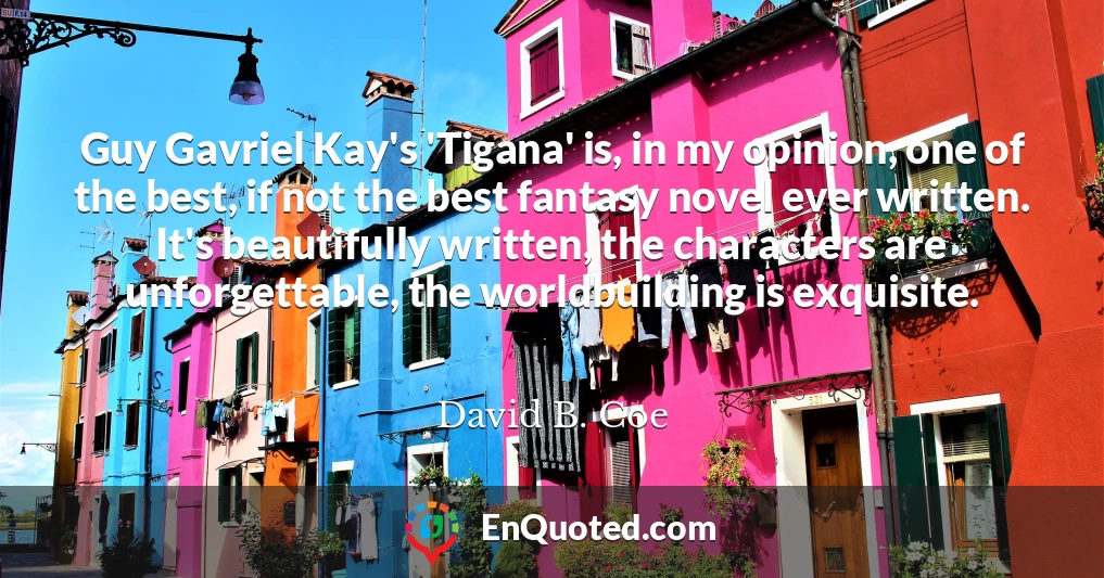Guy Gavriel Kay's 'Tigana' is, in my opinion, one of the best, if not the best fantasy novel ever written. It's beautifully written, the characters are unforgettable, the worldbuilding is exquisite.