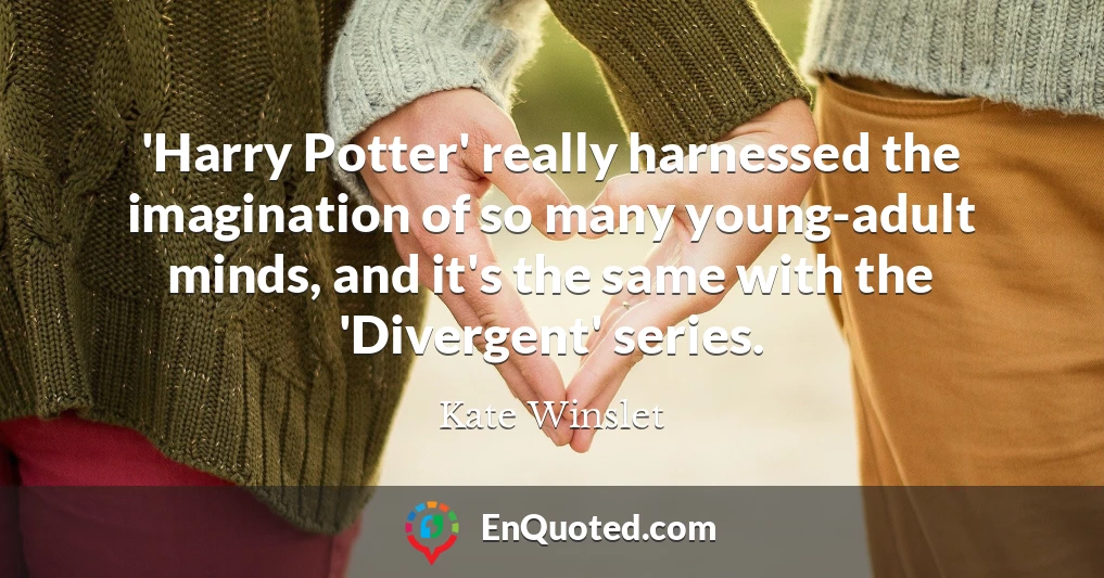 'Harry Potter' really harnessed the imagination of so many young-adult minds, and it's the same with the 'Divergent' series.