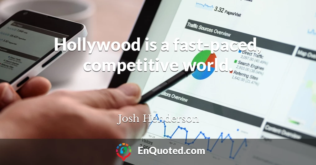 Hollywood is a fast-paced, competitive world.