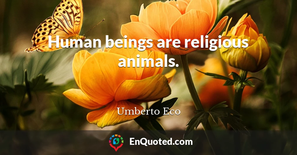 Human beings are religious animals.