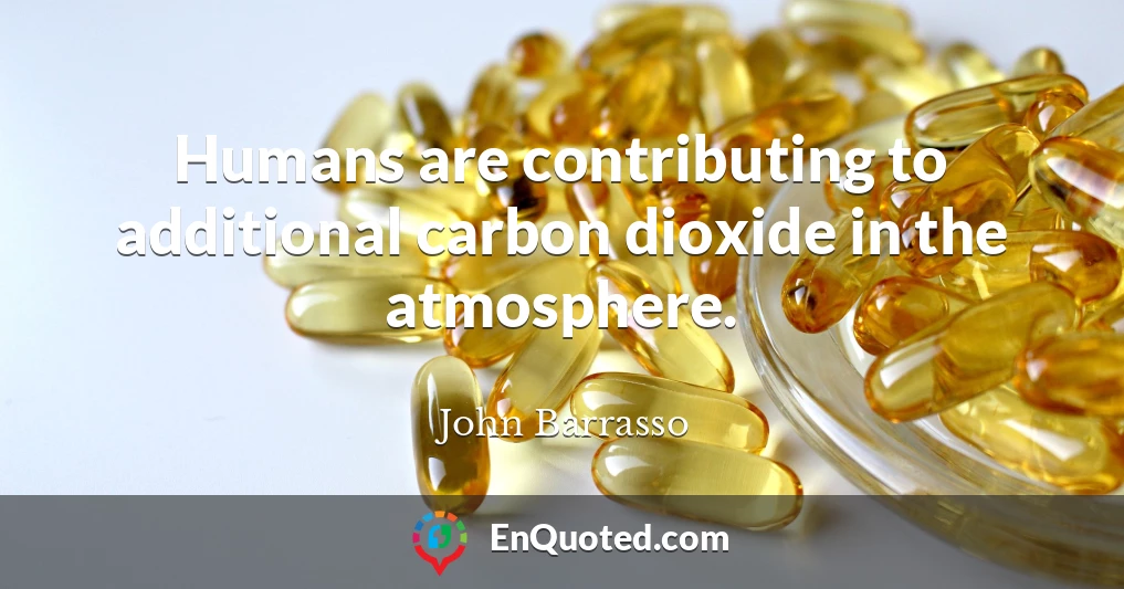 Humans are contributing to additional carbon dioxide in the atmosphere.