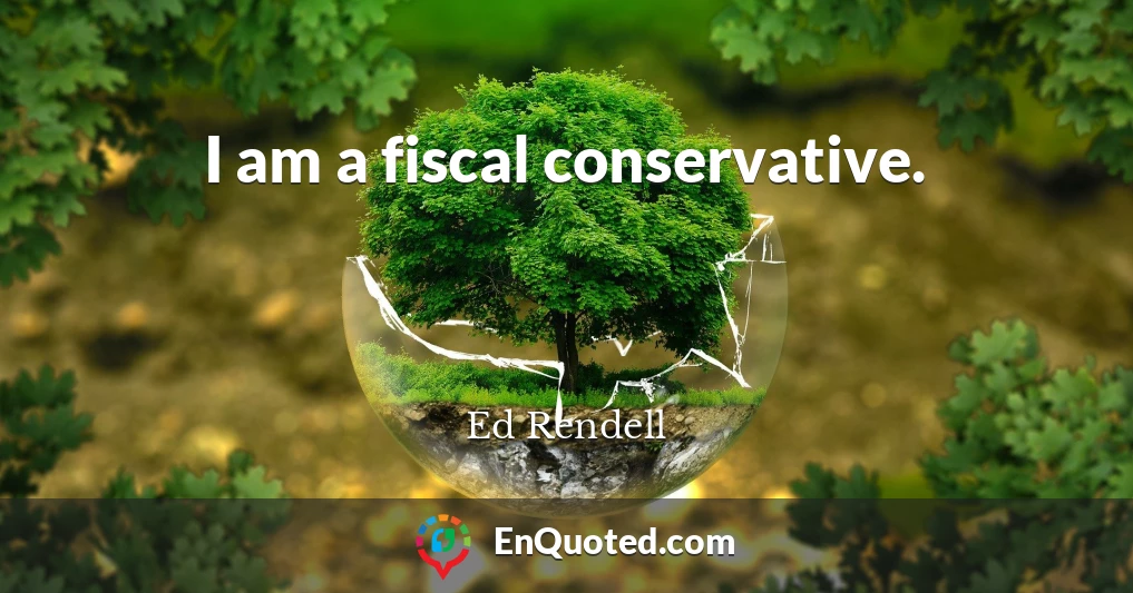 I am a fiscal conservative.