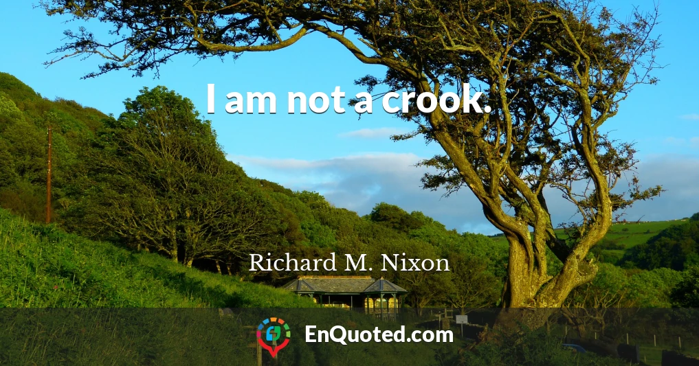 I am not a crook.