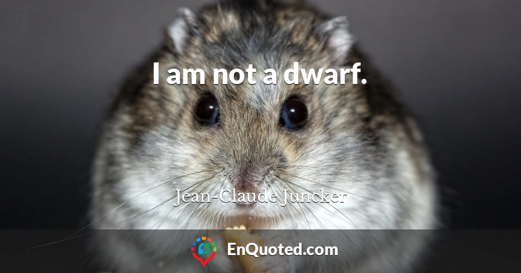 I am not a dwarf.