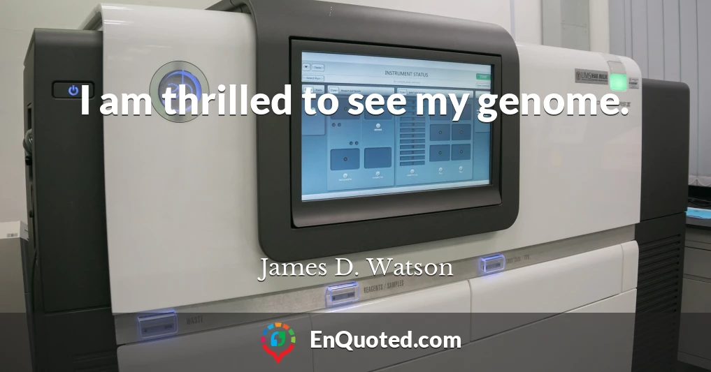 I am thrilled to see my genome.