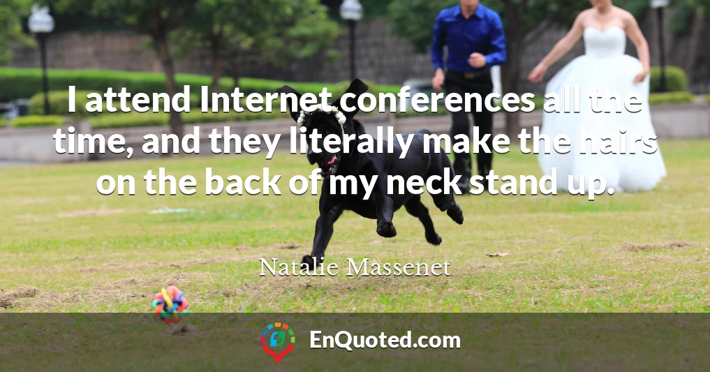 I attend Internet conferences all the time, and they literally make the hairs on the back of my neck stand up.