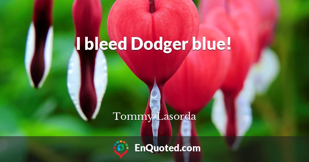 I bleed Dodger blue!
