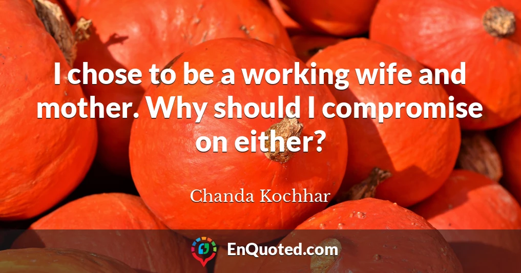 I chose to be a working wife and mother. Why should I compromise on either?