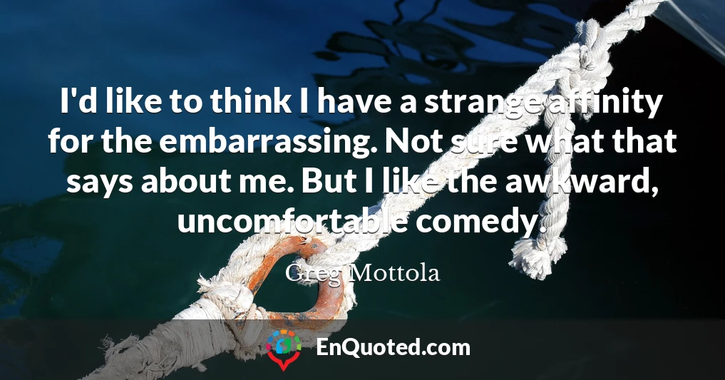 I'd like to think I have a strange affinity for the embarrassing. Not sure what that says about me. But I like the awkward, uncomfortable comedy.