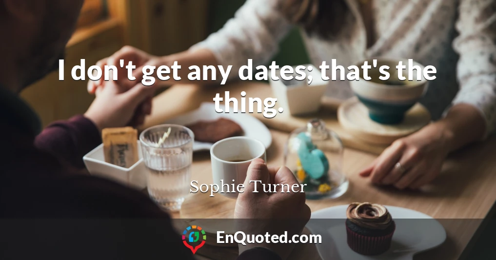 I don't get any dates; that's the thing.