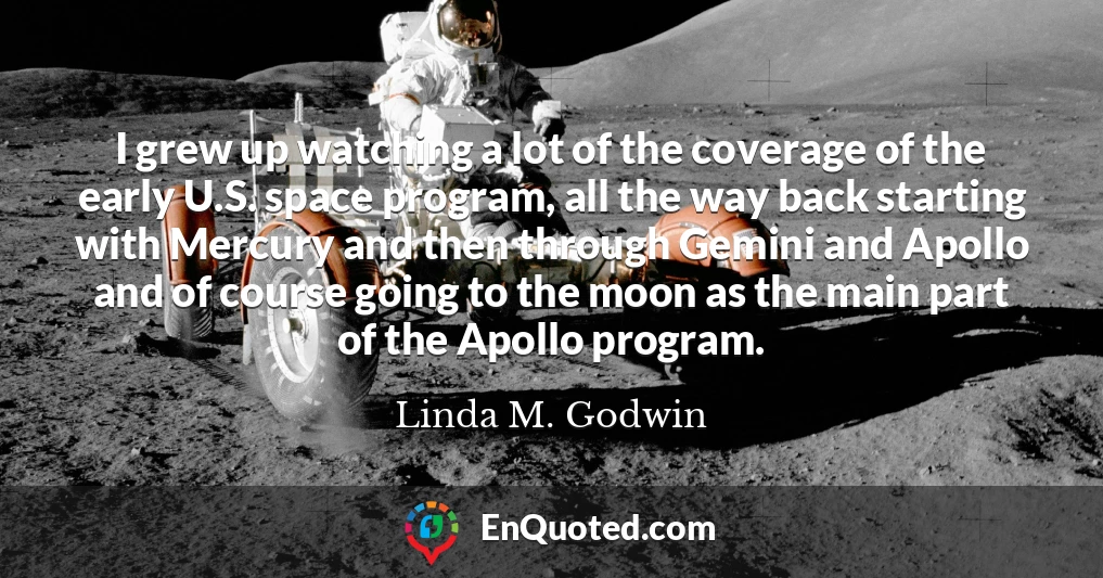 I grew up watching a lot of the coverage of the early U.S. space program, all the way back starting with Mercury and then through Gemini and Apollo and of course going to the moon as the main part of the Apollo program.