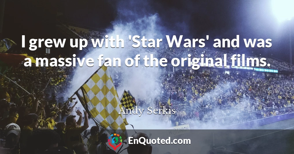 I grew up with 'Star Wars' and was a massive fan of the original films.